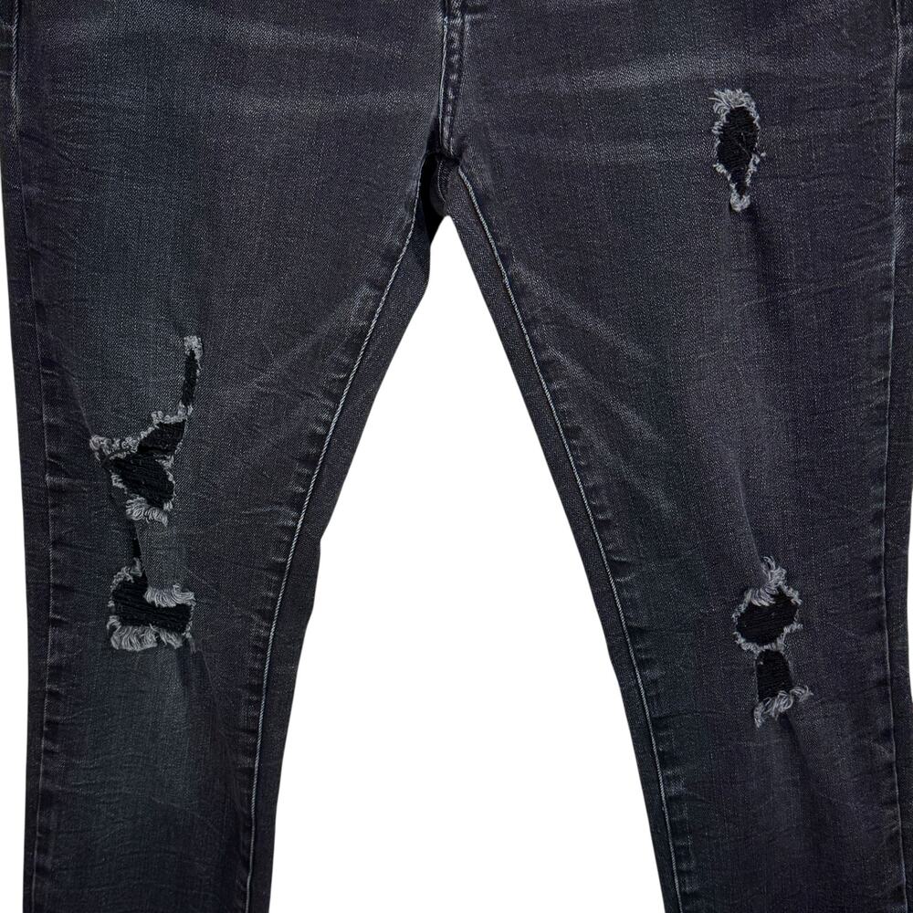 American Eagle SZ 32x34 Mens Skinny Flex Jeans Stretch Distressed Whiskered - Picture 3 of 11